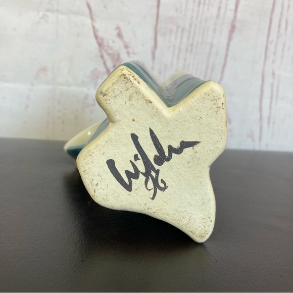 Texas State Shaped Coffee Cup Mug Drip Glaze Pottery 4.5" Vintage 6oz Wilder ‘96 - Picture 7 of 11